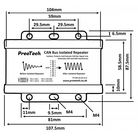 CAN Bus Isolated Repeater CAN Bus Isolated Repeater